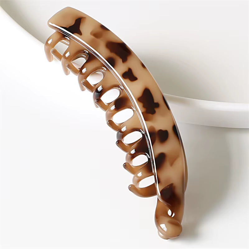 Banana Hair Claw Clips Clamp Barrettes Big Women Hairgrips Hairpin Girls Ponytail Hair Accessories Leopard Headwear