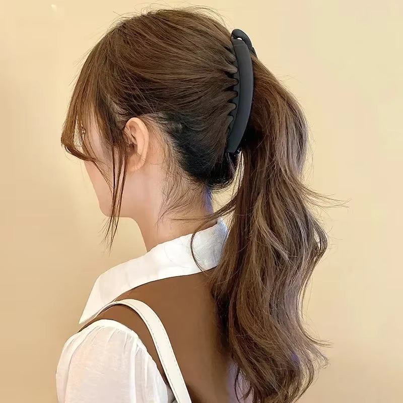 Banana Hair Claw Clips Clamp Barrettes Big Women Hairgrips Hairpin Girls Ponytail Hair Accessories Leopard Headwear