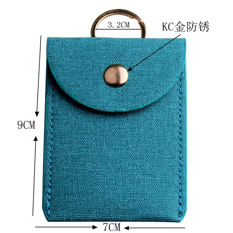 Fashion Leopard Print PU Function Card Case Business Card Holder Men Women Credit Card Bag ID Card Key Wallet with Keychain