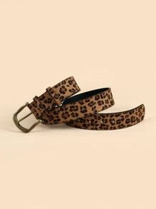 Ceinture en Suède Imprimée Léopard Polyvalente