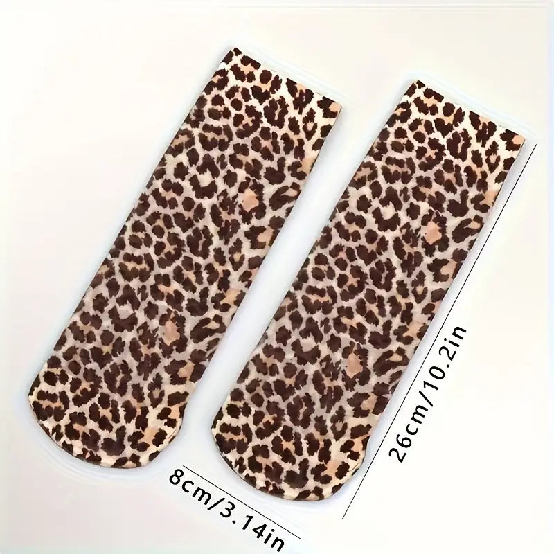 Chaussettes Courtes Léopard – Lot de 2 Paires | Fines