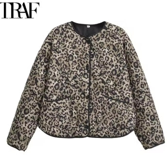 Veste Imprimée Léopard Femme – Pardessus Tendance