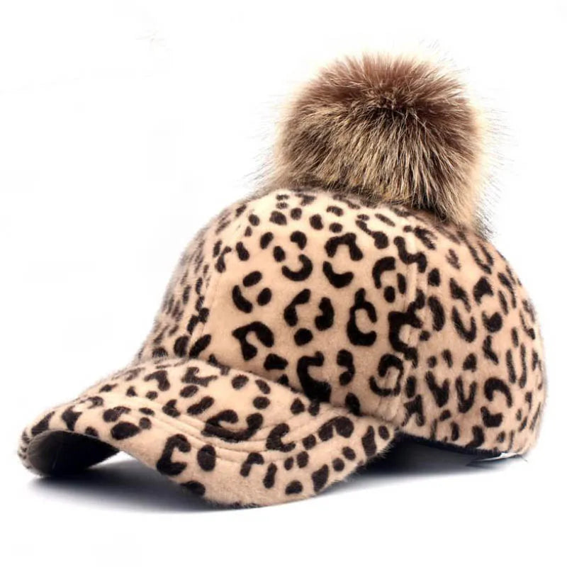 Doitbest Children Hip Hop Baseball Cap Wool leopard