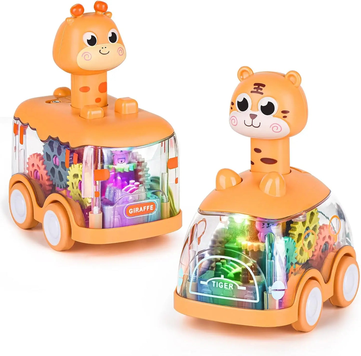 Baby Animal Car Toys Toddler Press and Go Cars Pull Back