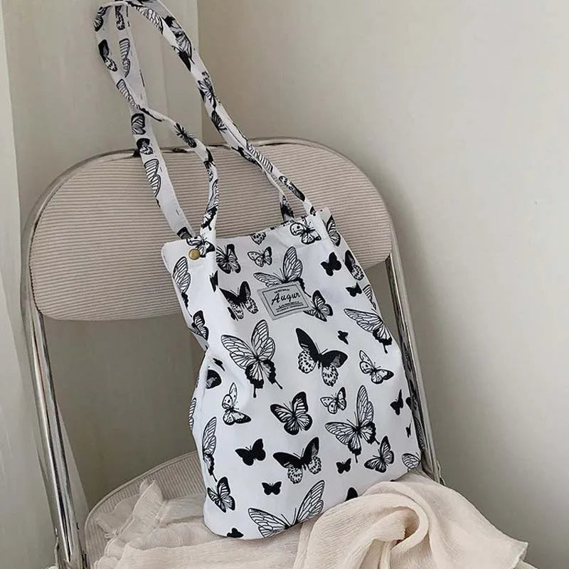 Leopard Print Casual Handbag Canvas Shoulder Bag