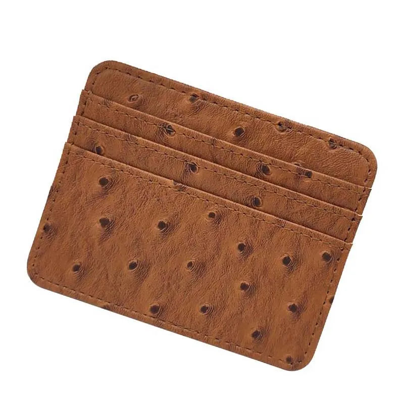 New Leopard Pattern Leather Slim Card Wallet For men
