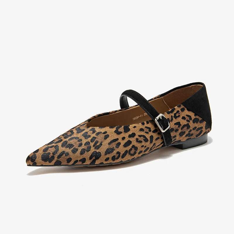 BEAUTODAY Penny Loafers Women Cowhide Round Toe