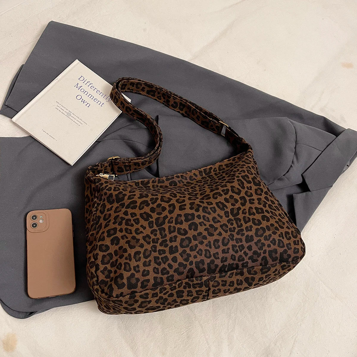 Trendy Casual Soft Textile Women's Shoulder Bag