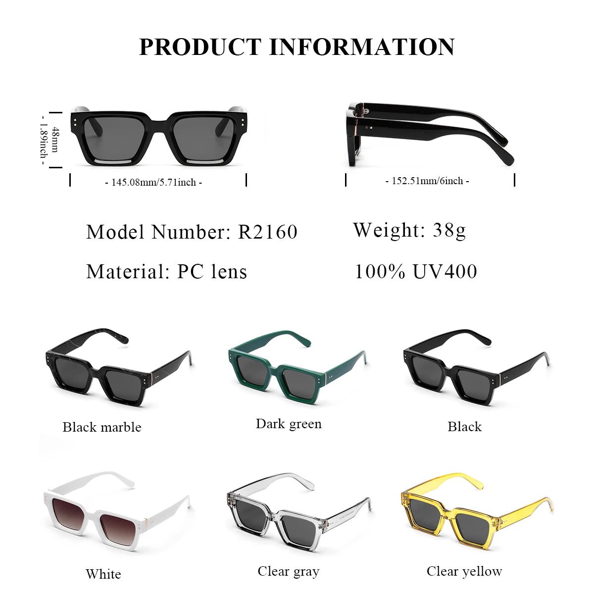 Ruiao 2025 Whole Luxury Premium Shades Designer Black Brand Sunglasses Mens Square Sun Glasses For Women
