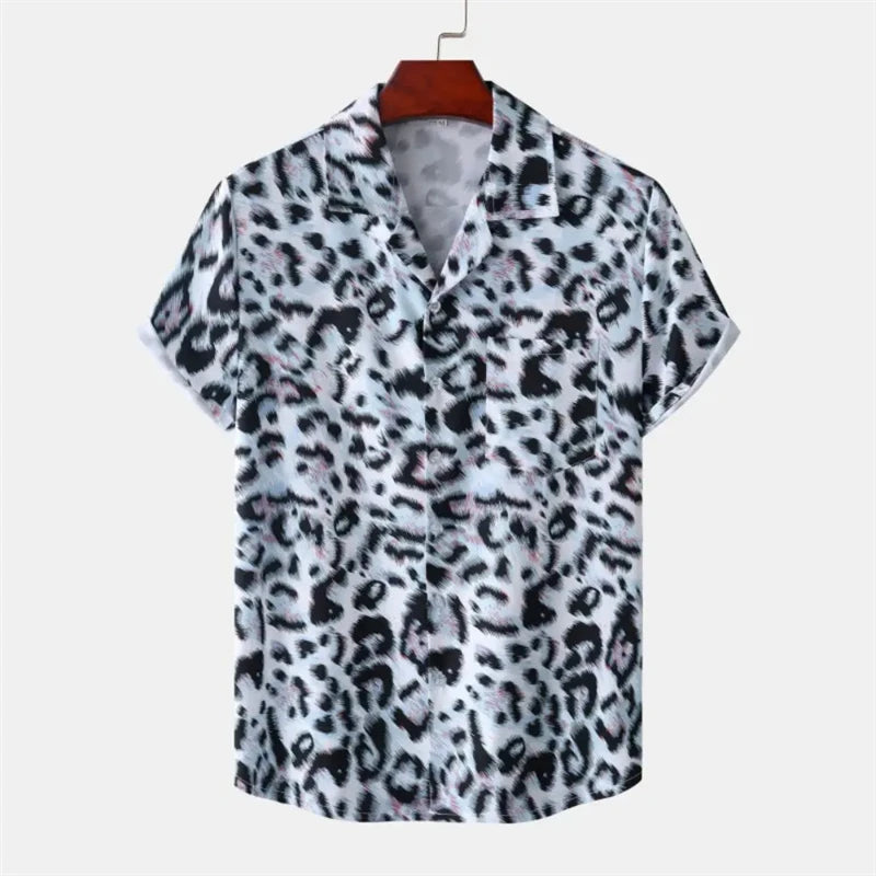 Summer 3D Leopard Print Shirts For Men Clothes