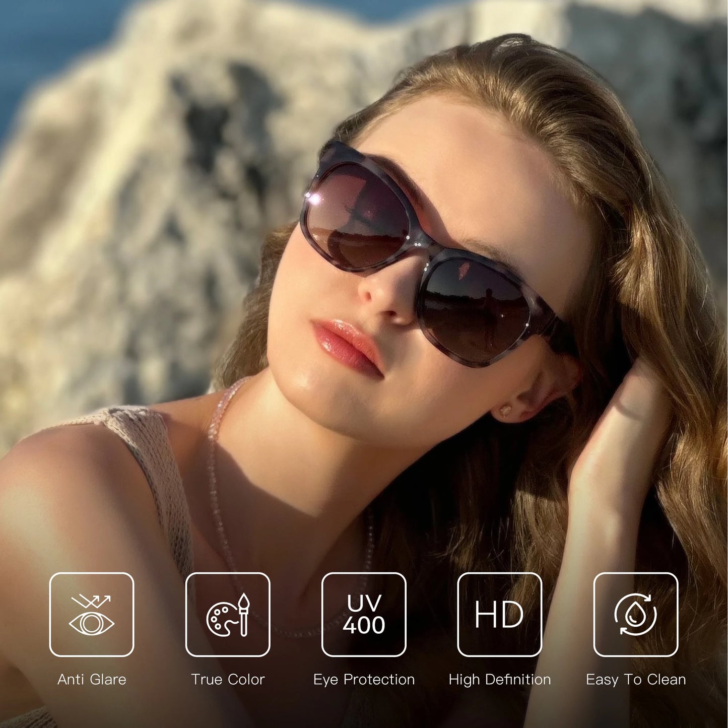 Fashion Cateye Polarized Sunglasses for Women