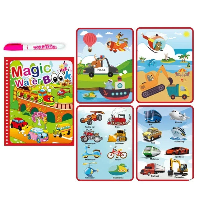 Drawing Coloring Books for Kids Magic Water Book with Pen