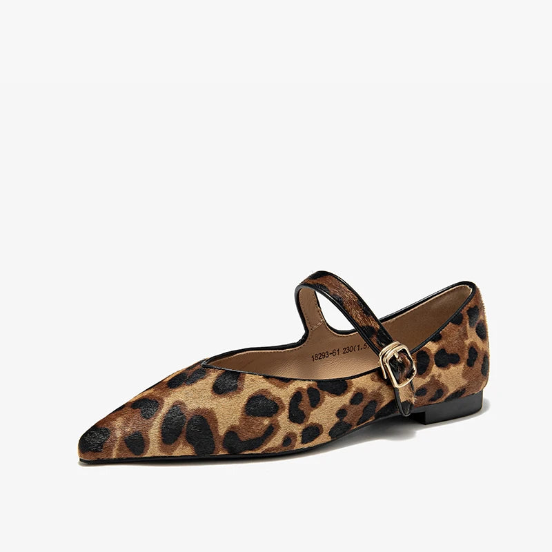 BEAUTODAY Penny Loafers Women Cowhide Round Toe