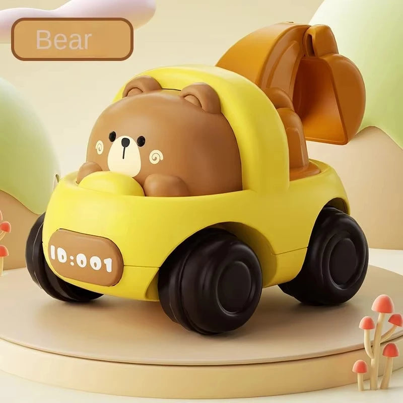 Baby Animal Car Toys Toddler Press and Go Cars Pull Back