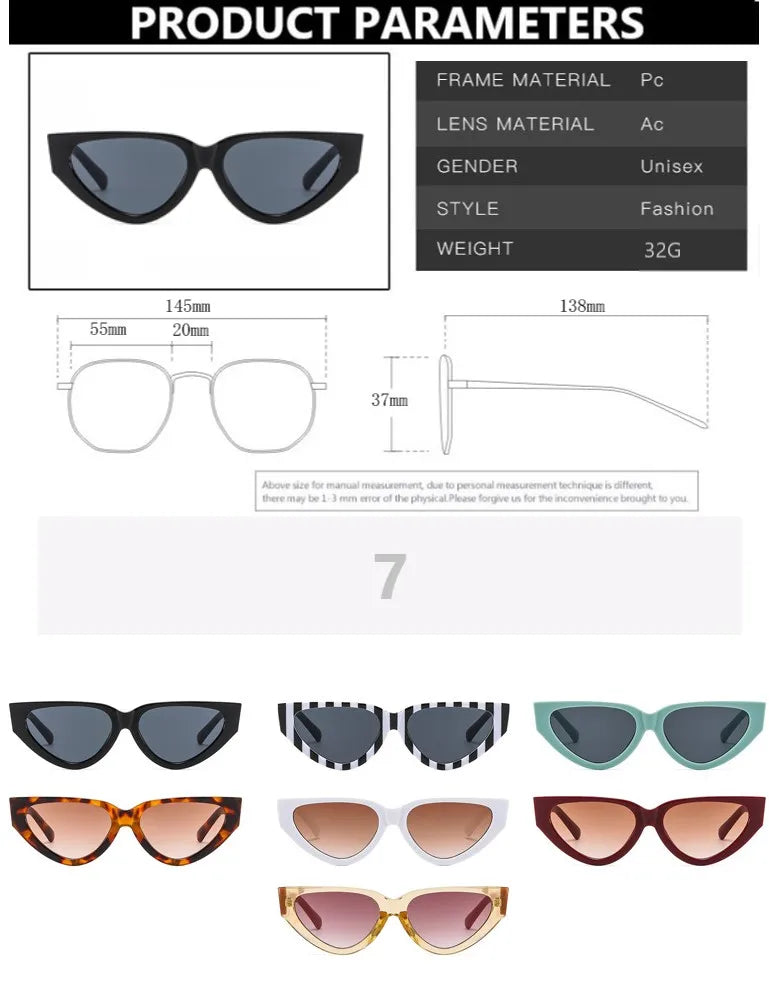 Luxury Vintage Cat Eyt Sunglasses Women
