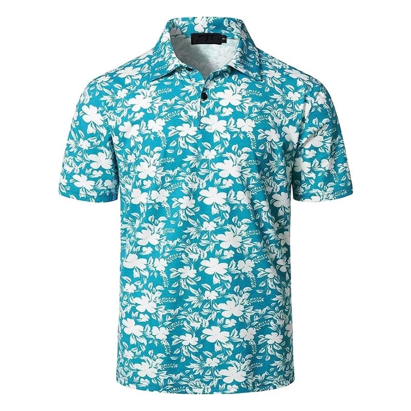Harajuku Personality Polo Shirt For Men Strong Color
