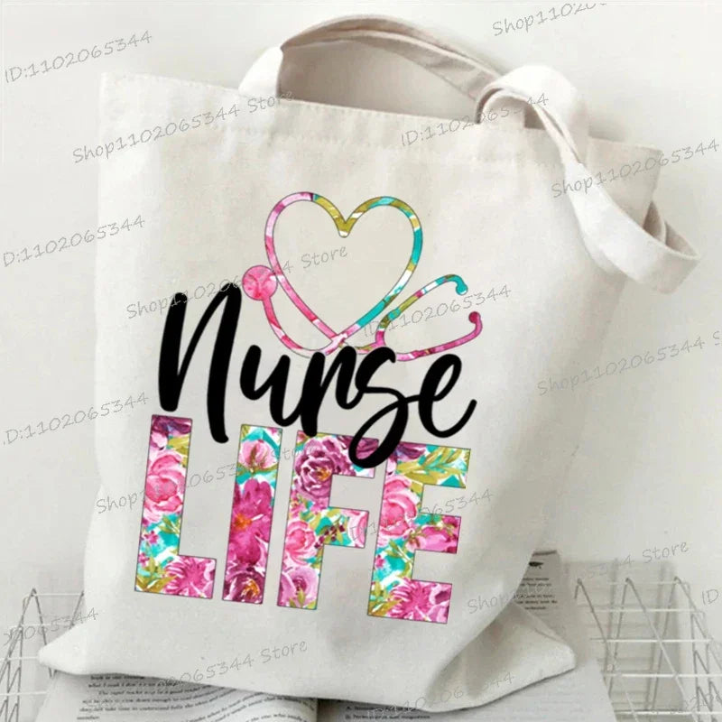 Nurse Life Women's Handbags Leopard Print Stethoscope