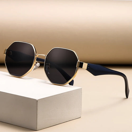 New Retro Sunglasses Women Fashion Polygonal