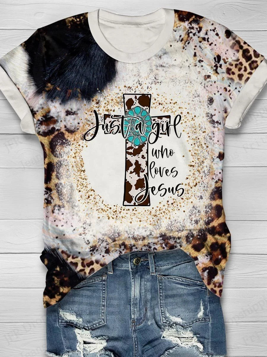 Jesus Cross T Shirt Gold Sunflower 3d Print T-shirt Women