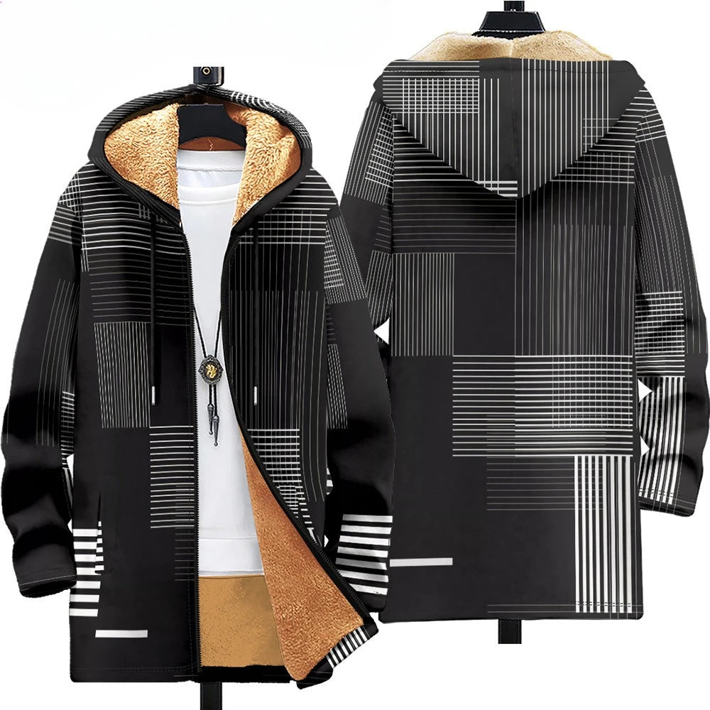 3D Men Cardigans Coats Tiger Loong Printed Plush