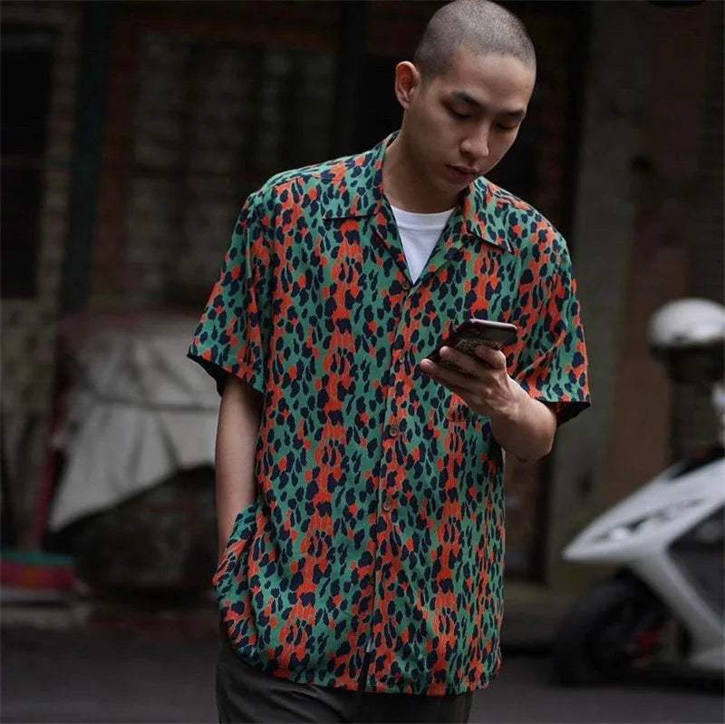 Leopard Print Y2k High Quality Hawaii Beach Men