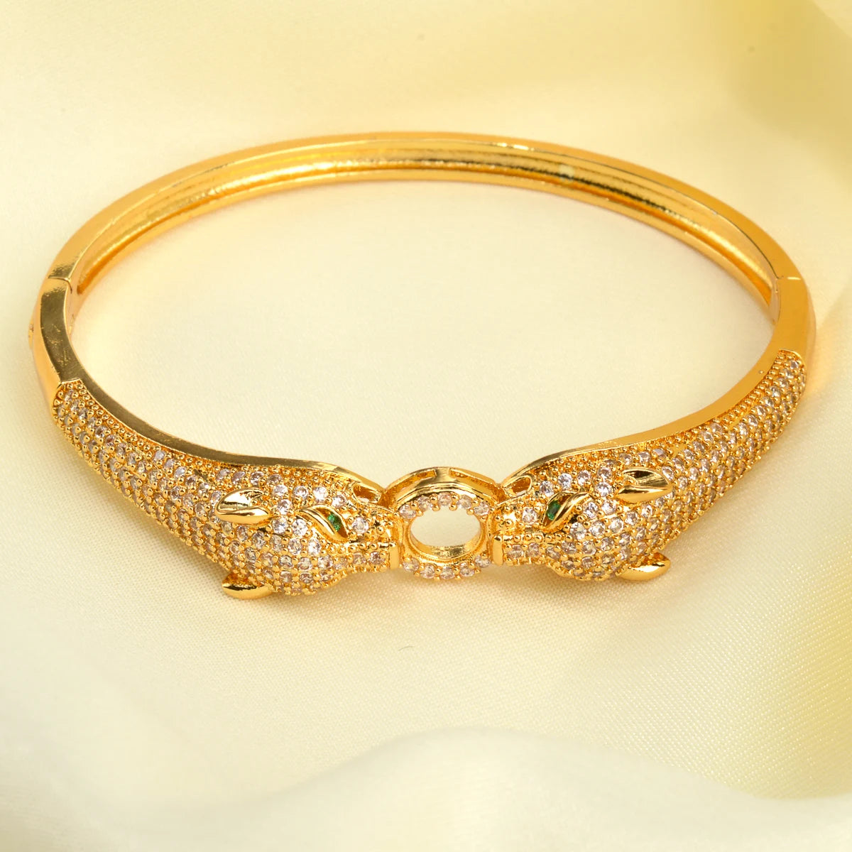 Gold Silver Color Leopard Head Bracelets For Women