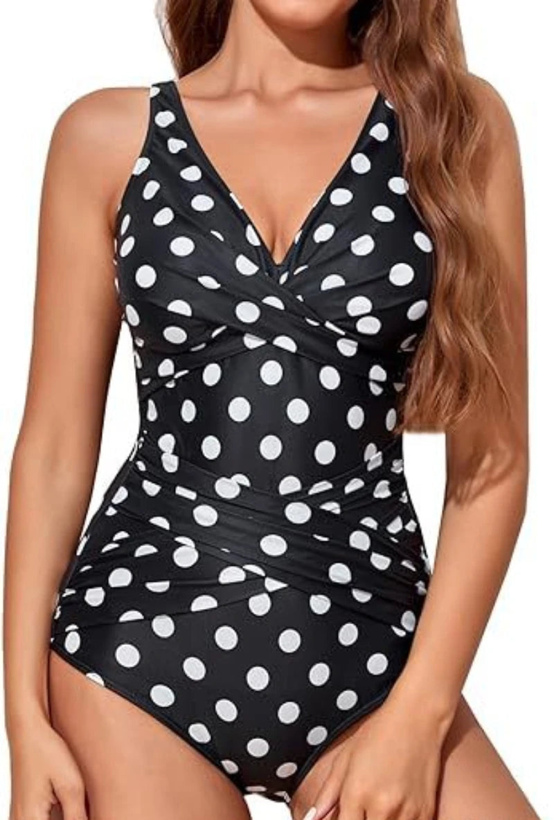 Vintage One Piece Swimsuit Sexy Printed Swimming Suit for Women Summer Monokini Swimwear Bathing Suits Boho Ladies Swimsuits
