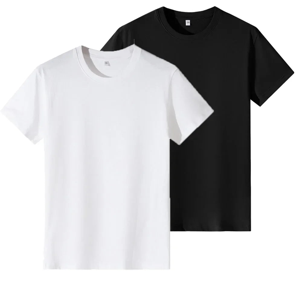 Plus Size 100% Cotton Women Tops 2025 Summer Oversized Casual Short Sleeve T-shirt Tee Large Size Pullover Korean Female Clothi