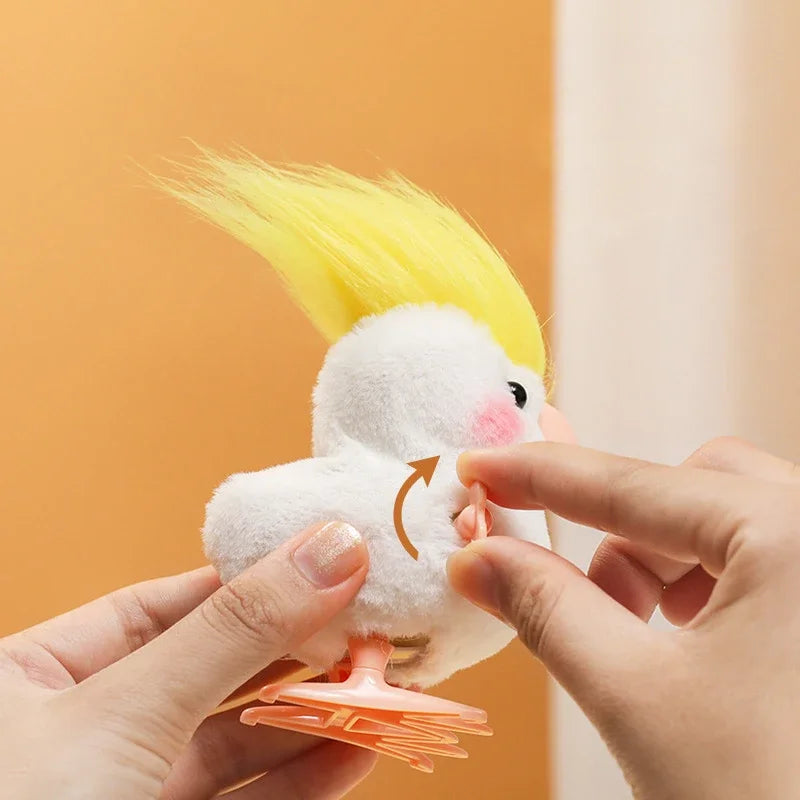 Yellow Jumping Chicken Clockwork Toy Walking Simulation