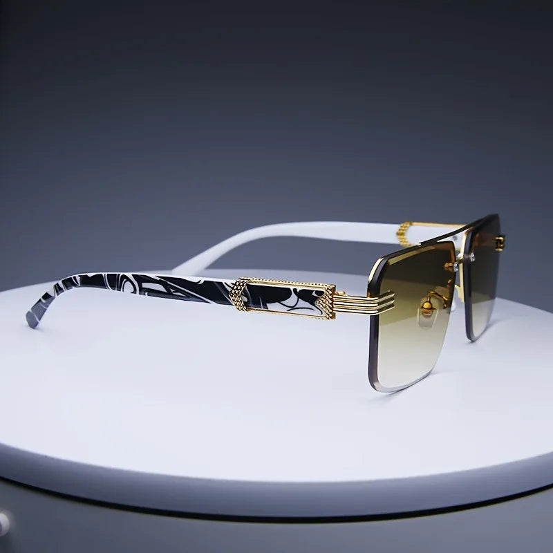 Fashion Rimless Sunglasses Men Women Populare