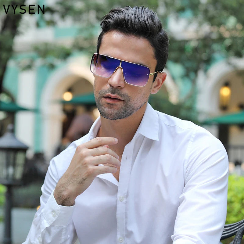 Fashion Oversized Square Sunglasses For Men Big Frame
