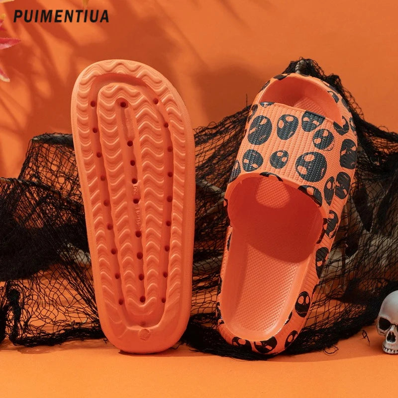Leopard Print Cloud Slippers For Men