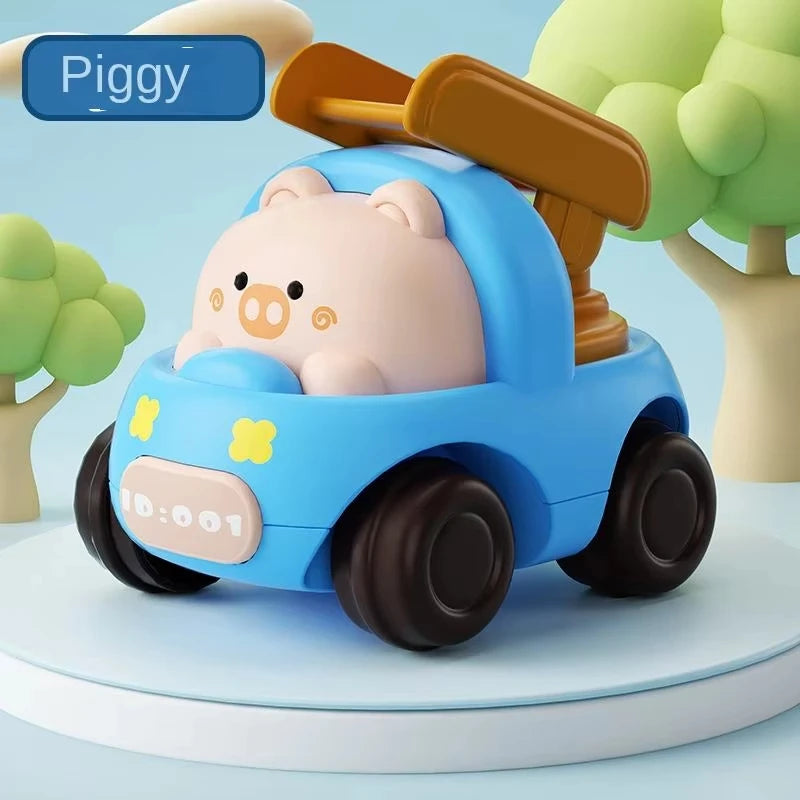 Baby Animal Car Toys Toddler Press and Go Cars Pull Back