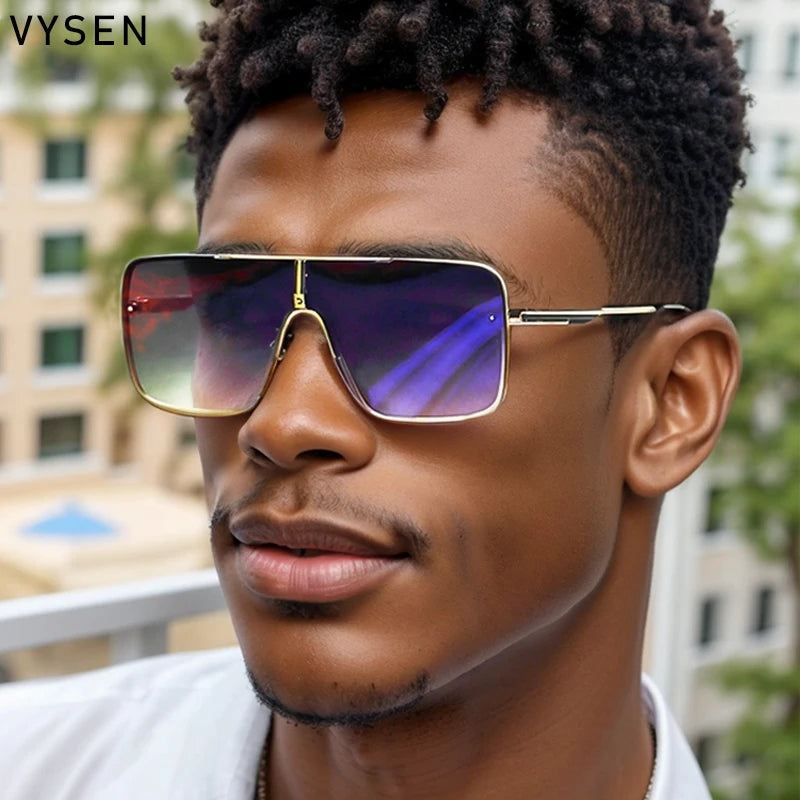 Fashion Oversized Square Sunglasses For Men Big Frame