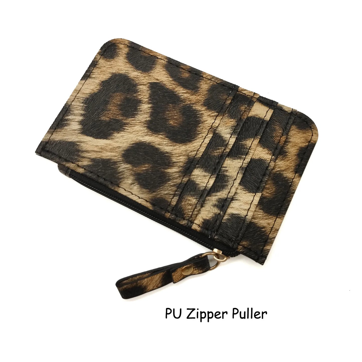 New Leopard Pattern Leather Slim Card Wallet For men