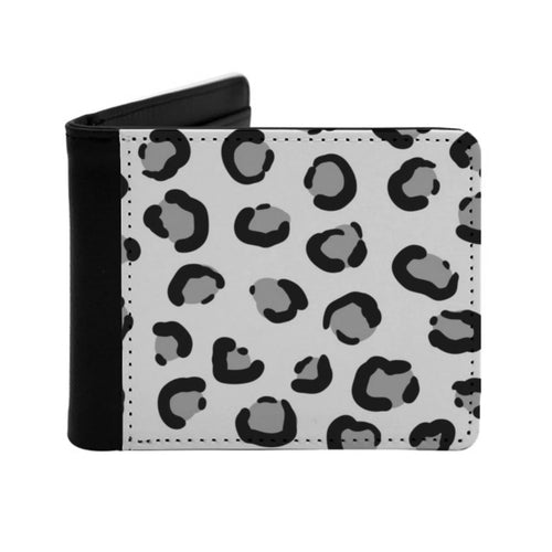 Leopard Black And White Print Men Fashion Wallets