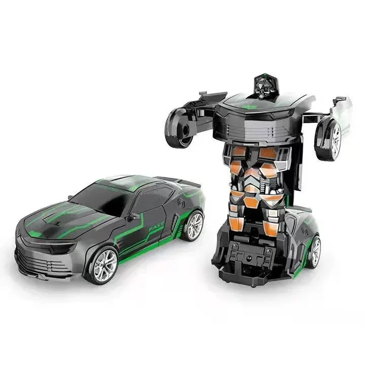 Shape-shifting toy car inertial impact one-button shape