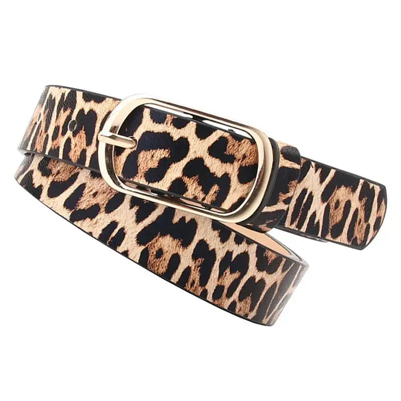 1pc Retro Female Leopard Belt Women Luxury Belt