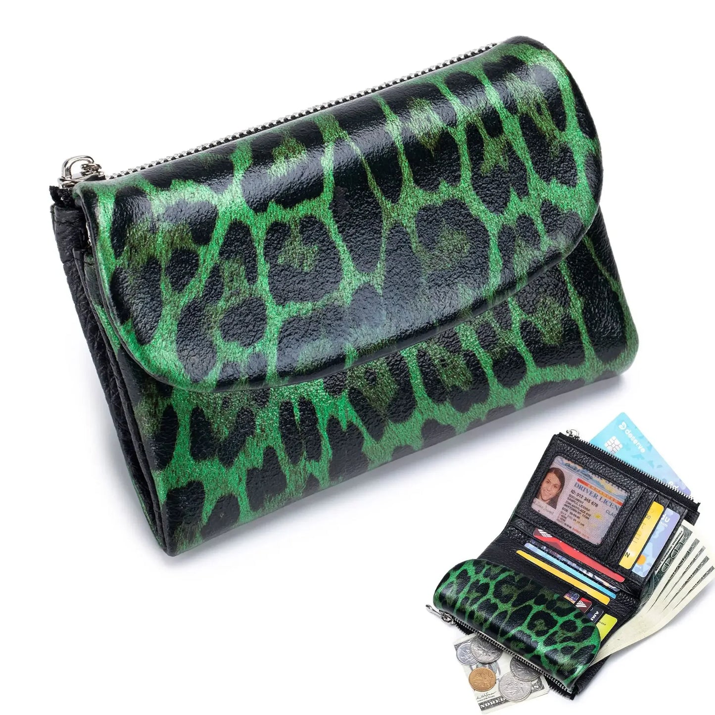 Female Coin Purse Genuine Leather Short Women Wallet