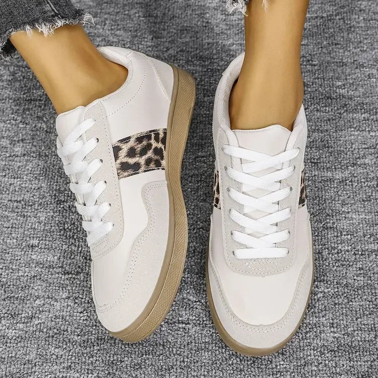 Vintage Leopard Print Casual Women's Shoes Plus Size