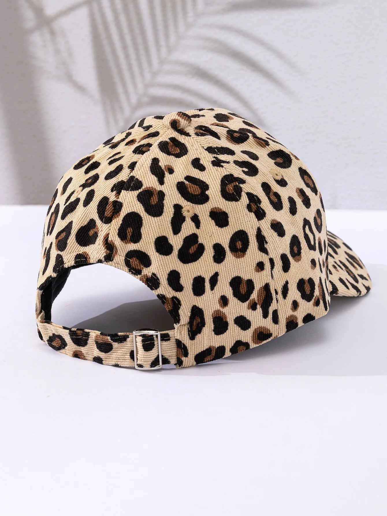 Leopard Hat for Women | Warm Corduroy Baseball Cap