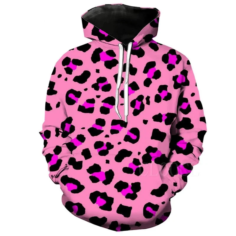 3D printed Harajuku men's sportswear leopard print men's