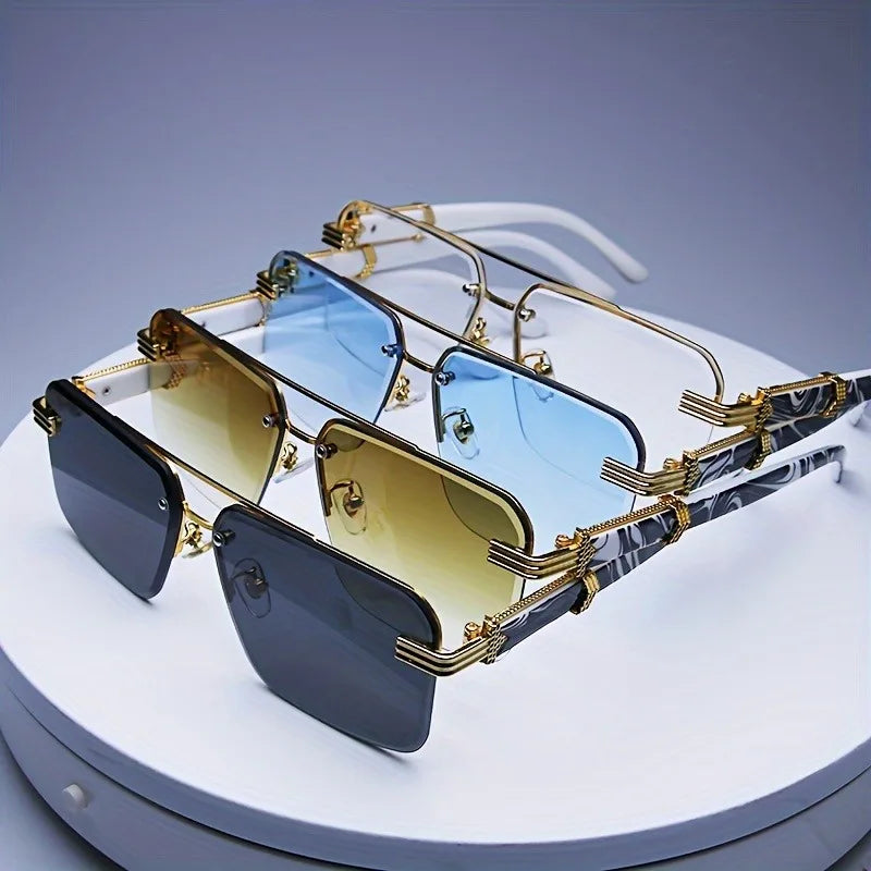 Fashion Rimless Sunglasses Men Women Populare