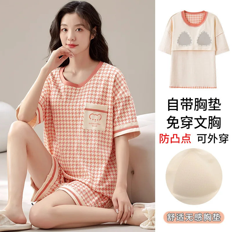 Summer 100% Cotton Women's Pajamas