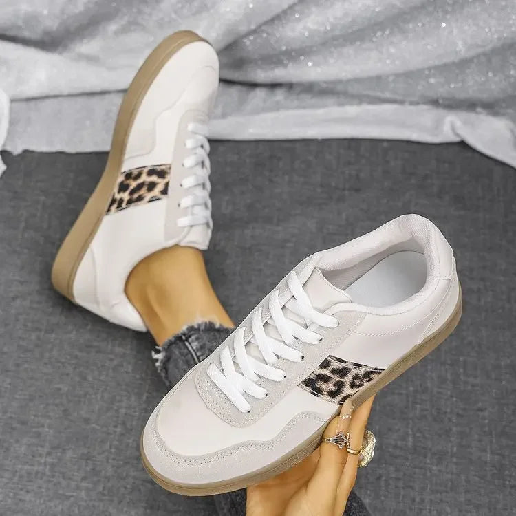 Vintage Leopard Print Casual Women's Shoes Plus Size