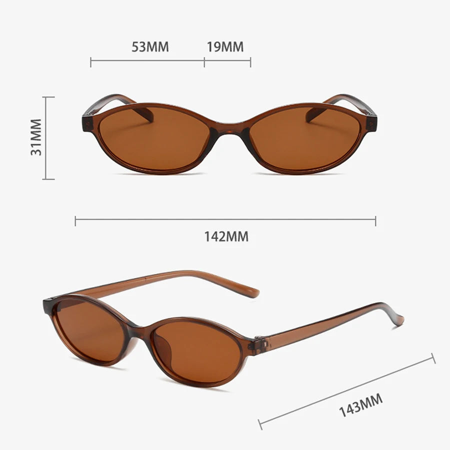 Retro Oval Frame Sunglasses Fashion Personalized Trendy