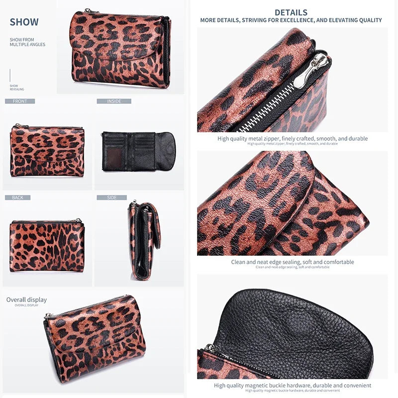 Female Coin Purse Genuine Leather Short Women Wallet