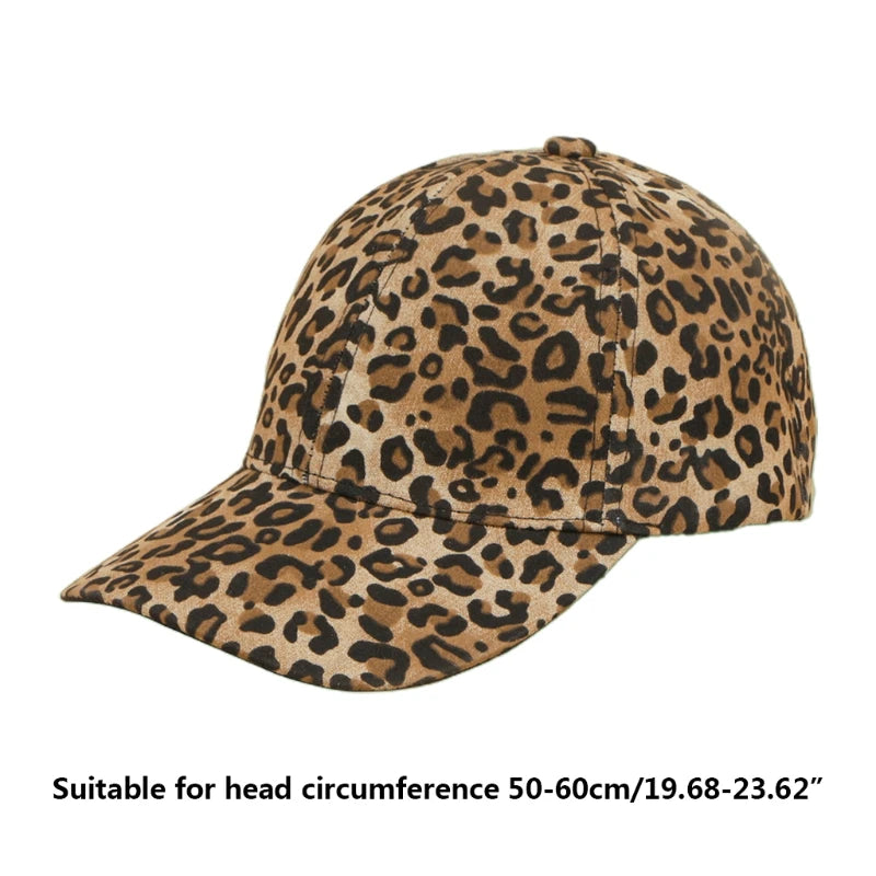 Vintage Sunhat in Street with Full Cover Leopard Pattern Wide