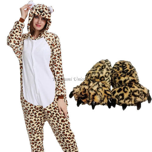 Unisex Leopard Kigurumi Unicorn Women's Pajamas