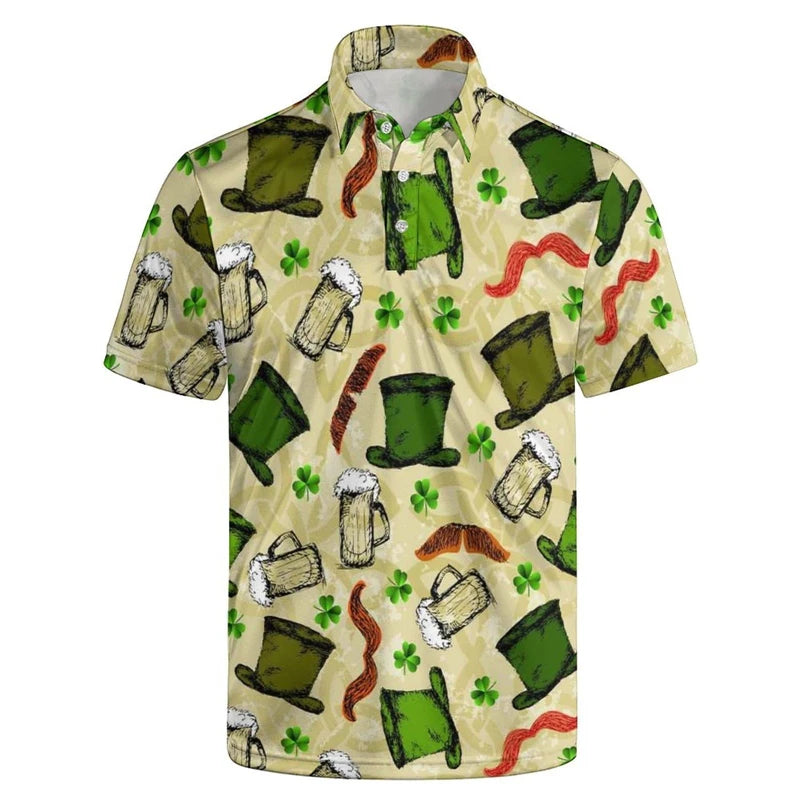 Fashion Leopard Polo Shirt For Men Summer Women